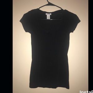 Black scoop neck T-shirt from deb